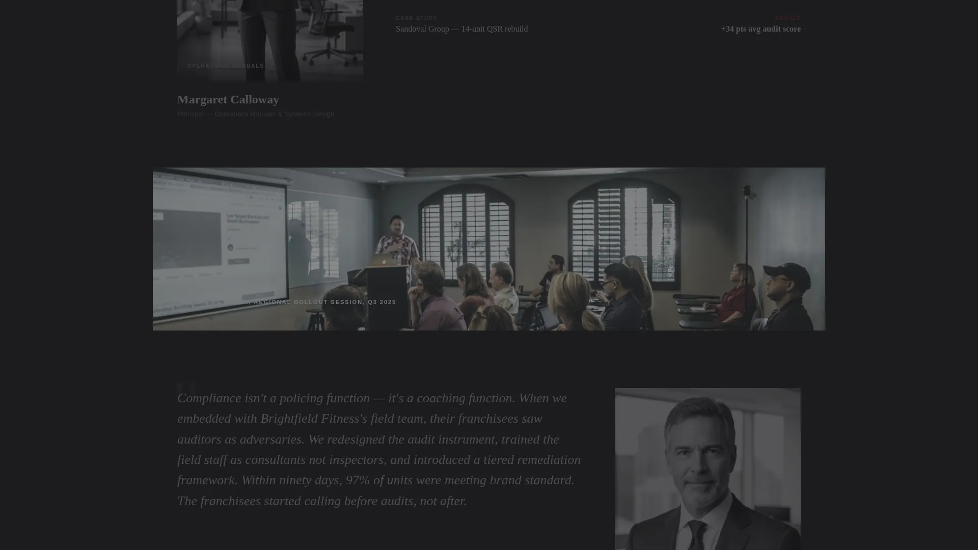 Franchise Consulting Specialist Booking Website Template