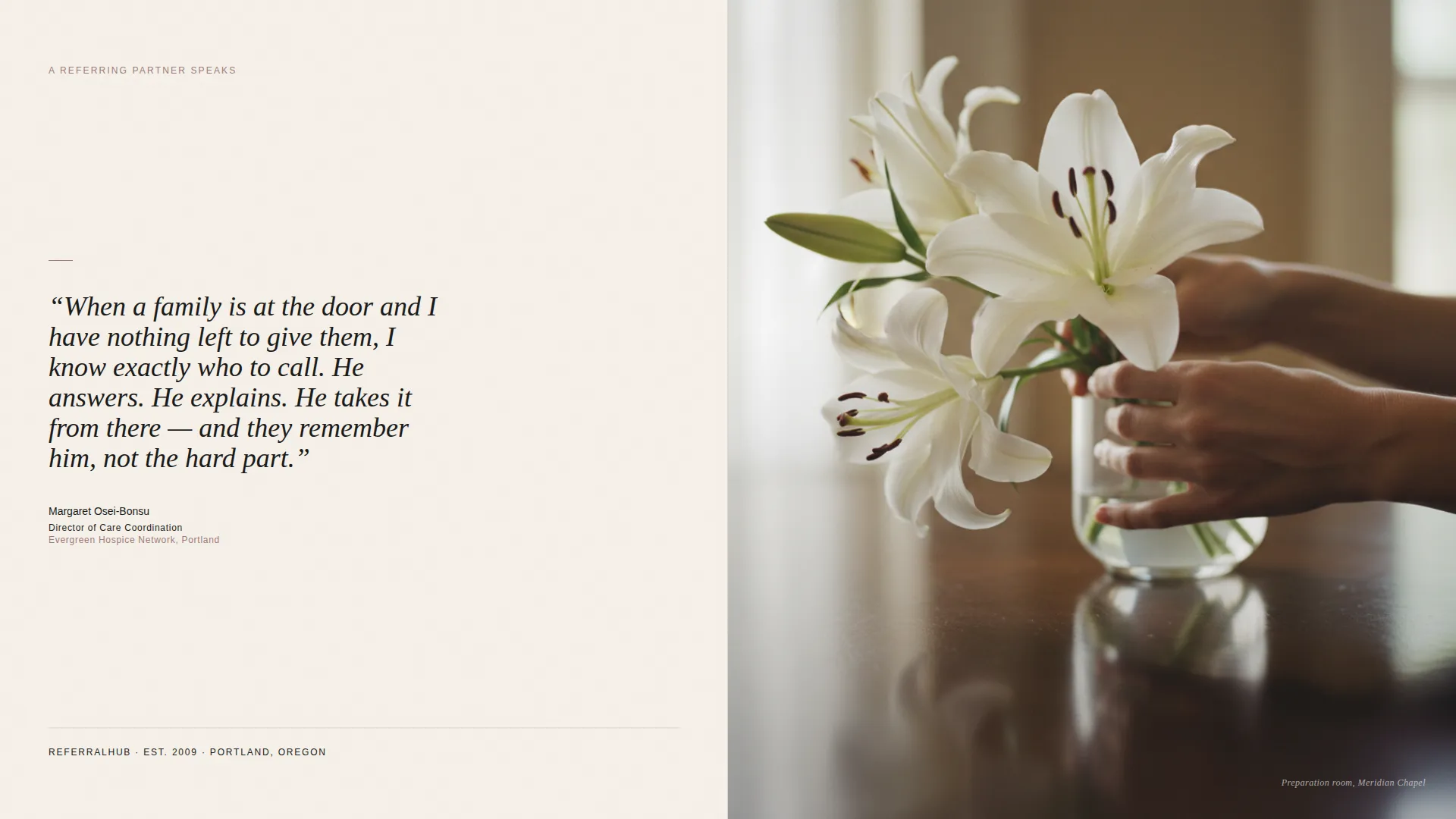 Funeral Director FAQ Website Template
