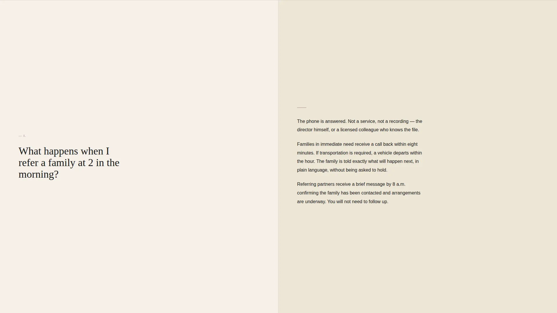 Funeral Director FAQ Website Template