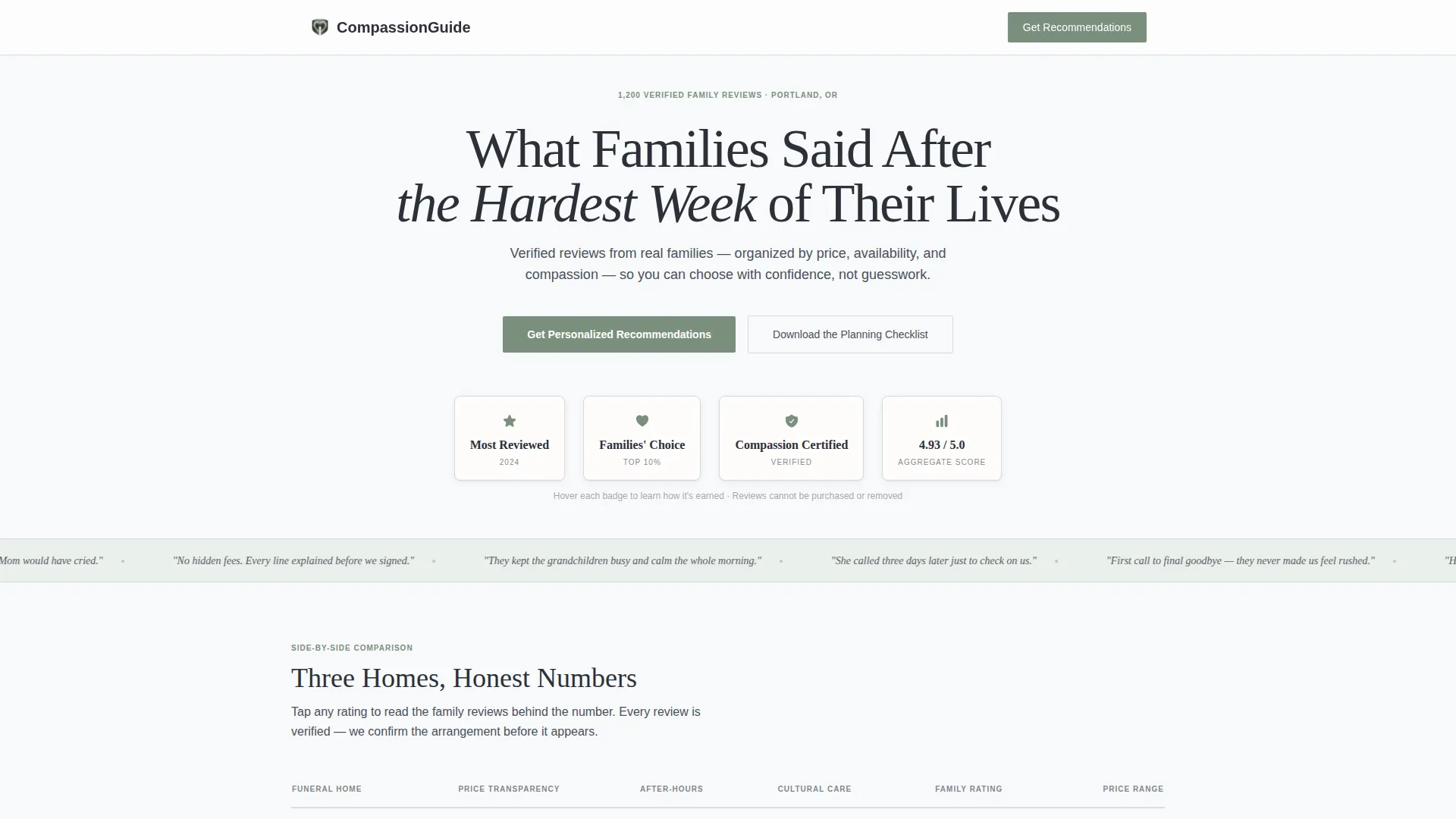 Funeral Director Reviews Website Template