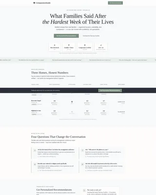 Funeral Director Reviews Website Template