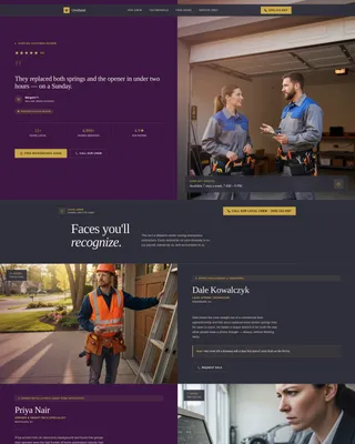 Garage Door Repair Marketing Specialist Reviews Website Template