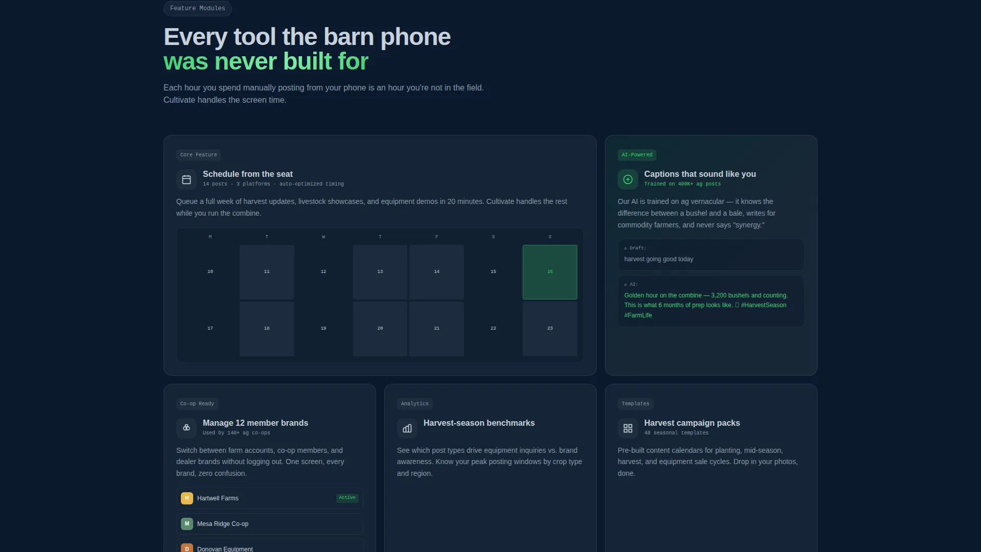 Agriculture Software Cost Calculator Website Template