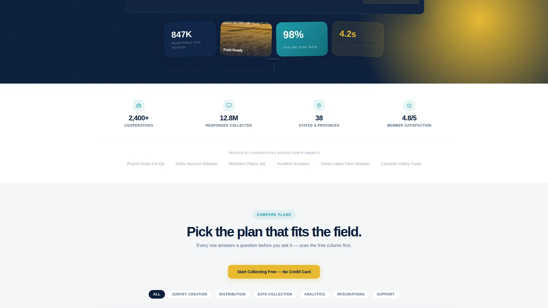 Agriculture Survey Landing Page Template