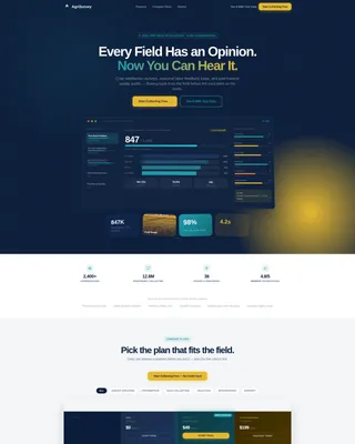 Agriculture Survey Landing Page Template