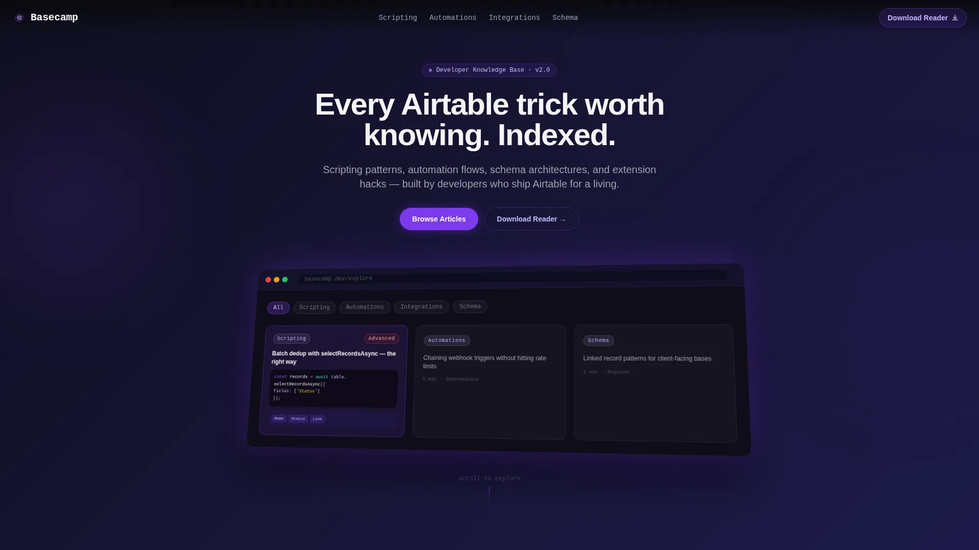 No-Code Platform Documentation Directory Website Template
