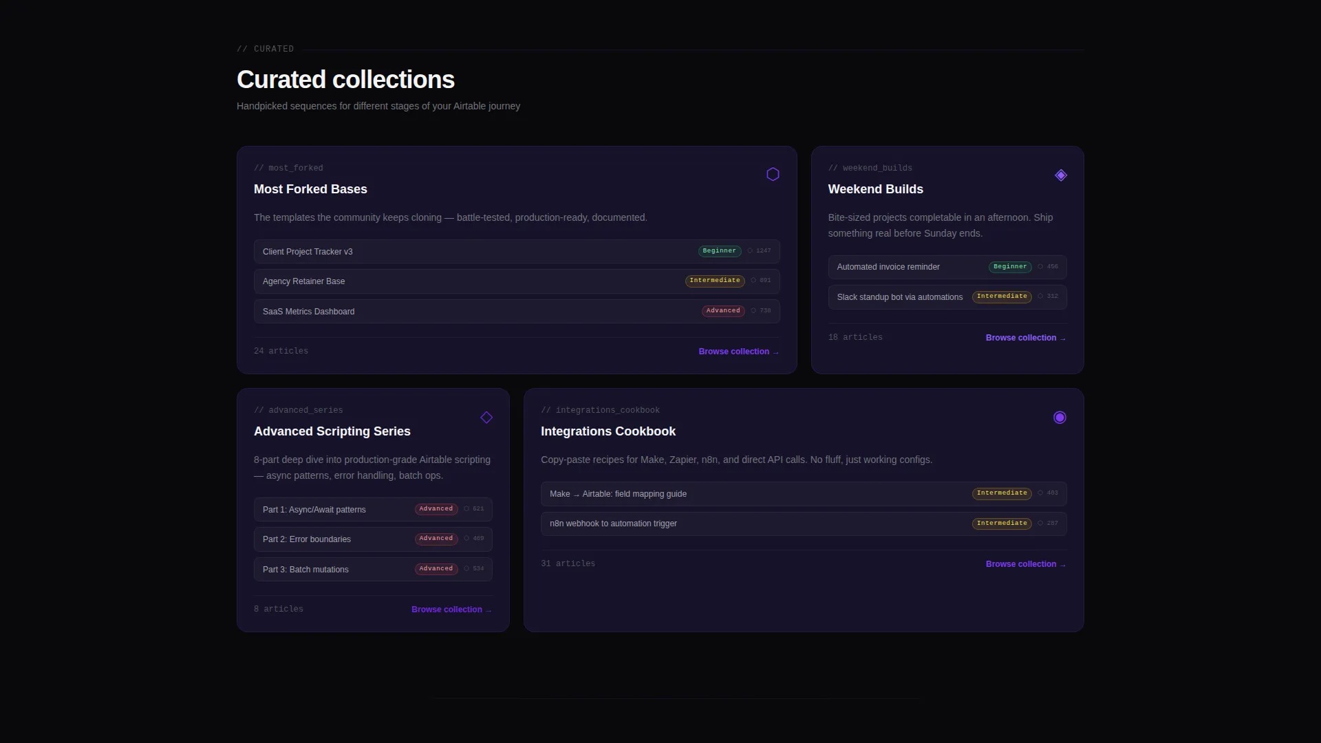 No-Code Platform Documentation Directory Website Template