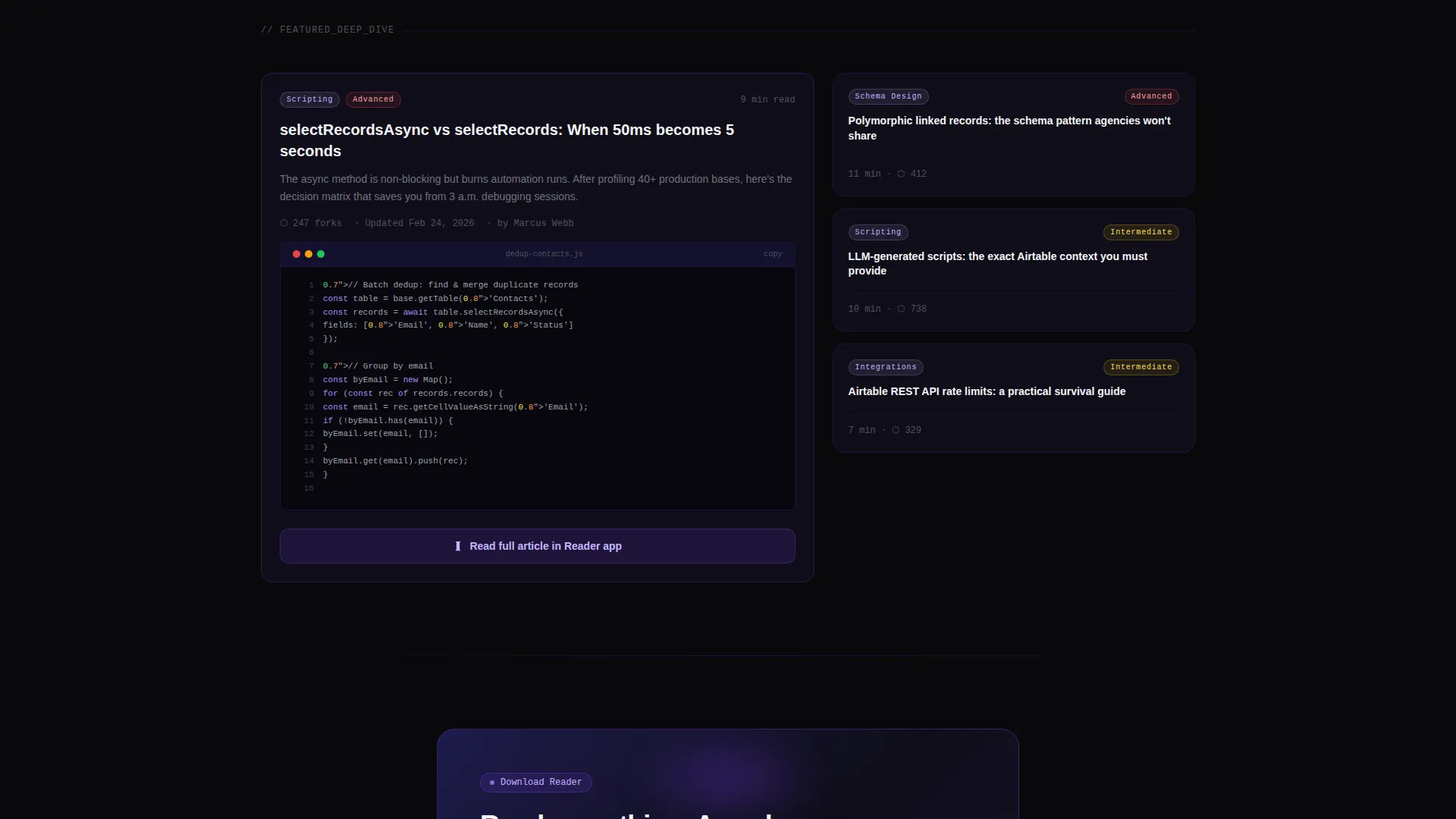 No-Code Platform Documentation Directory Website Template