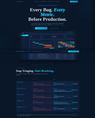 Testing Landing Page Template with Dashboard Hero