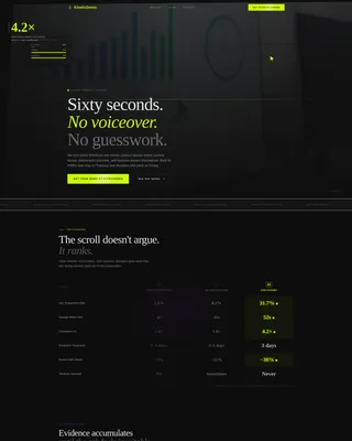 Animated Product Demo Comparison Landing Page