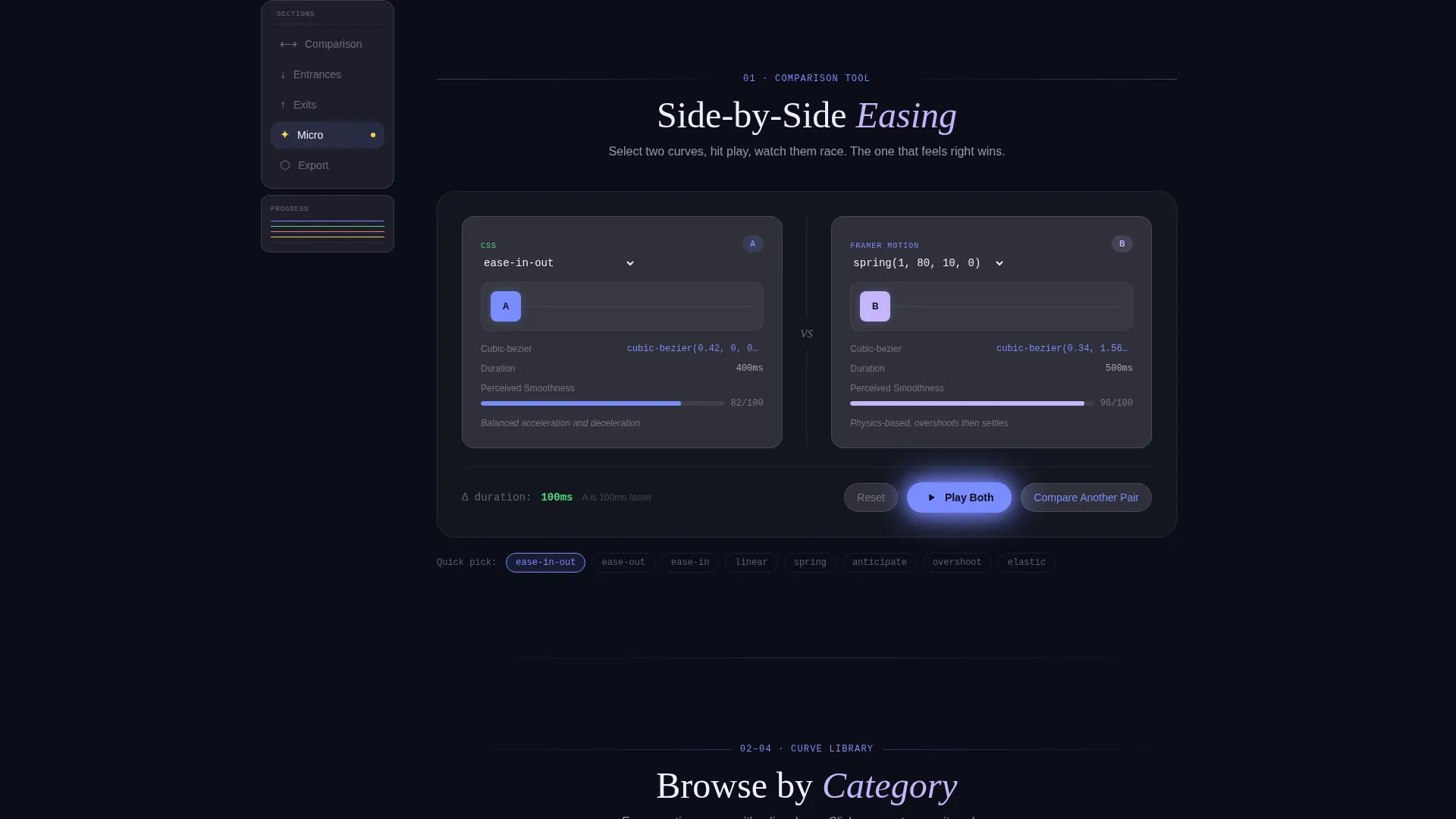 Animation & Motion Design Reference Landing Page
