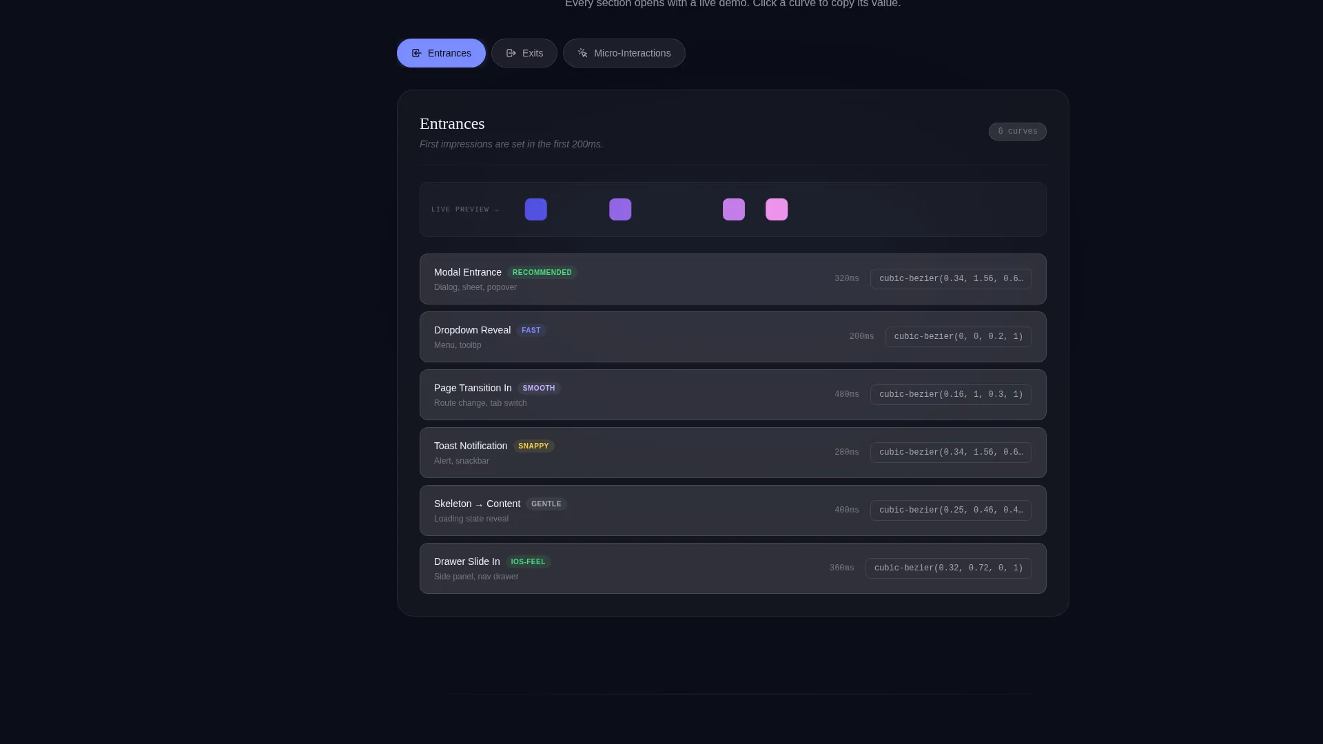 Animation & Motion Design Reference Landing Page