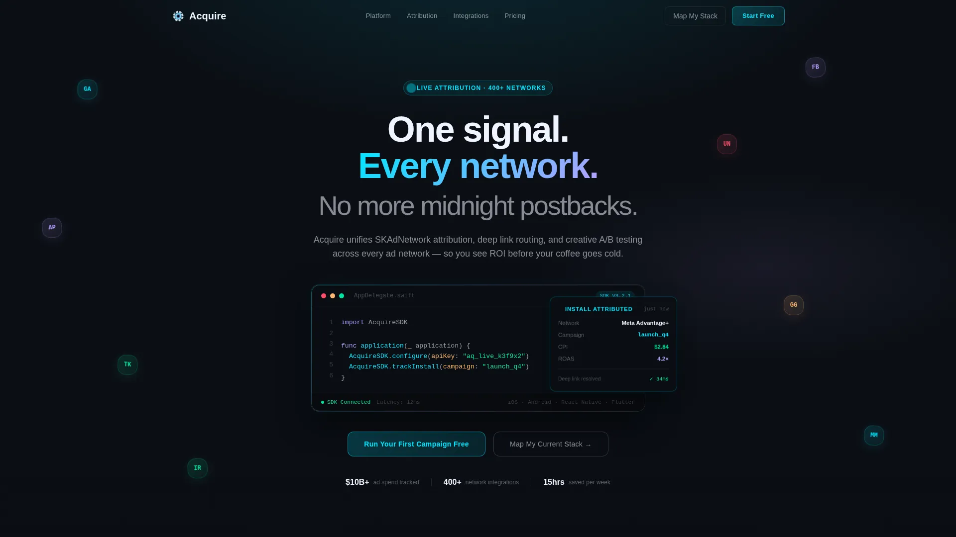 App Marketing Platform Landing Page Template