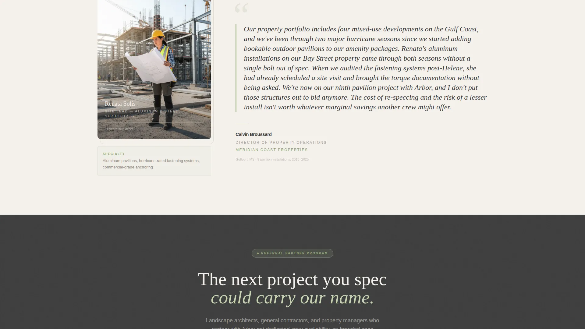 Pergola Builder Review & Referral Partner Landing Page