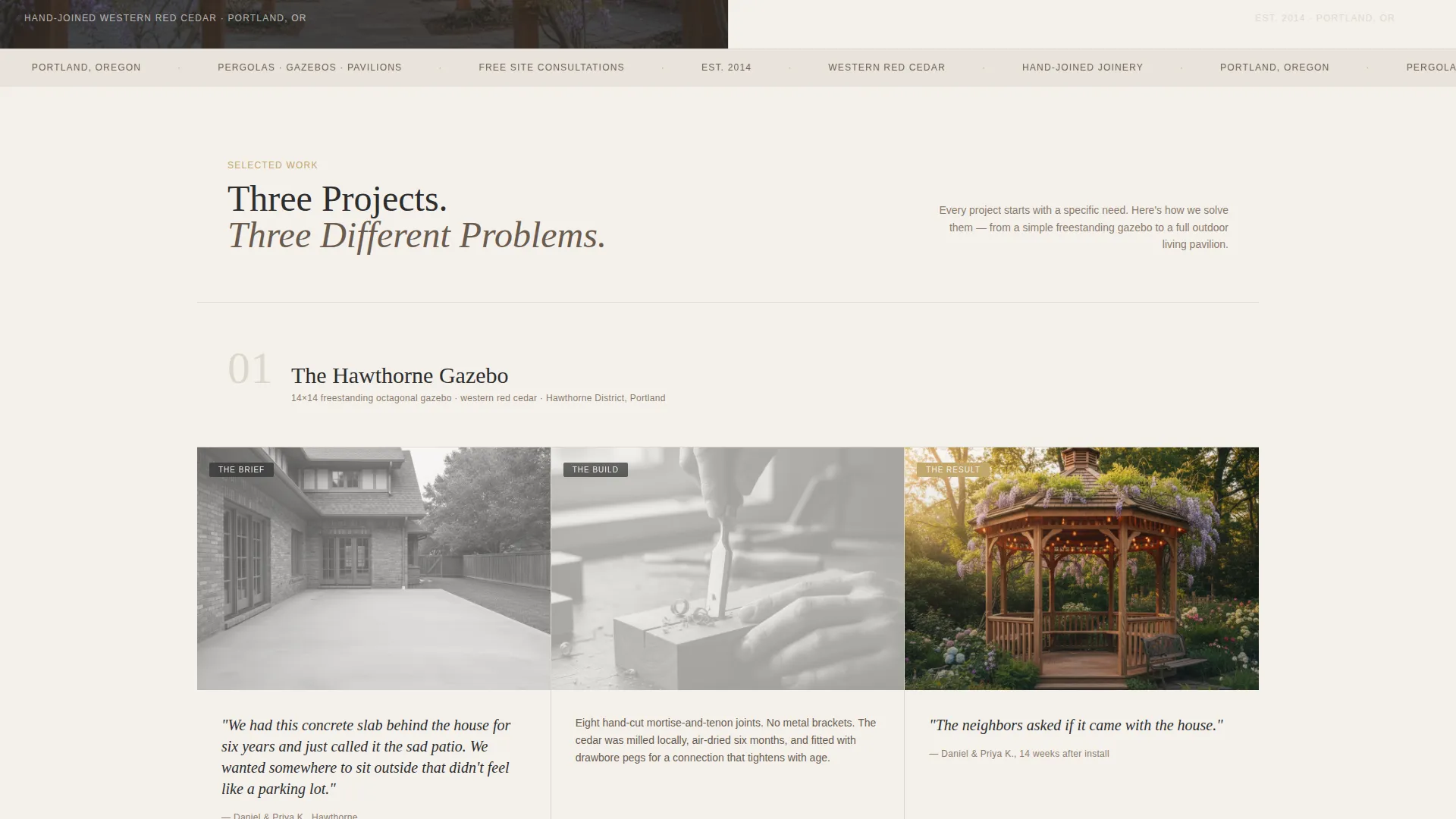 Pergola & Gazebo Builder Landing Page Template