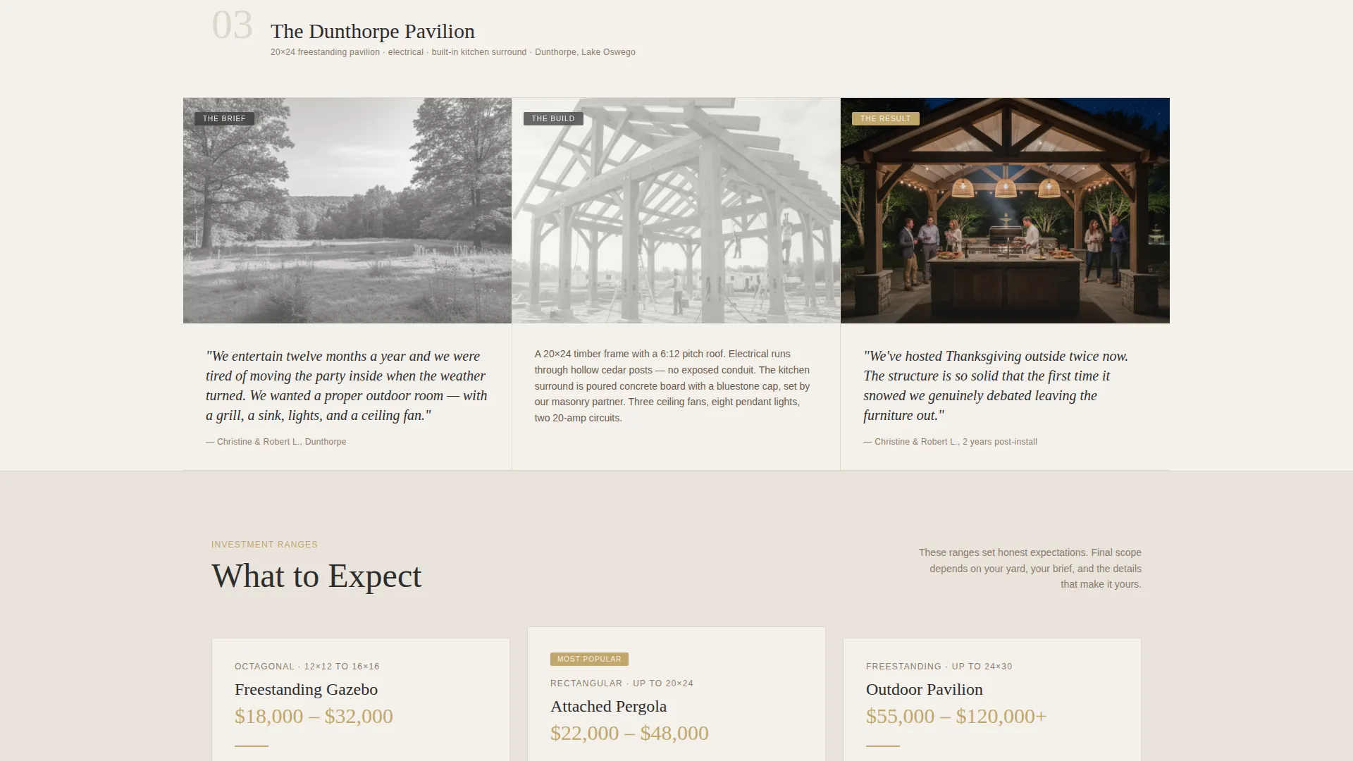 Pergola & Gazebo Builder Landing Page Template