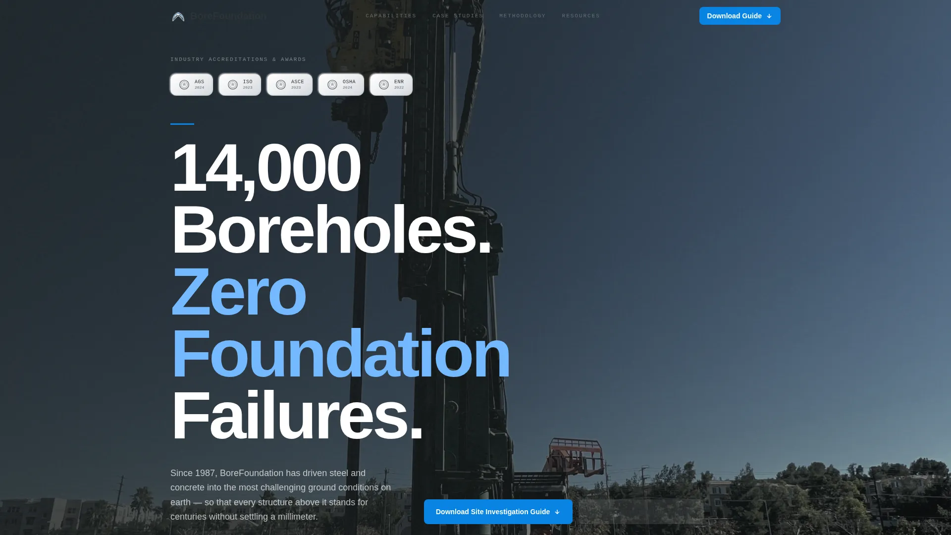 Geotechnical Engineering Landing Page Template
