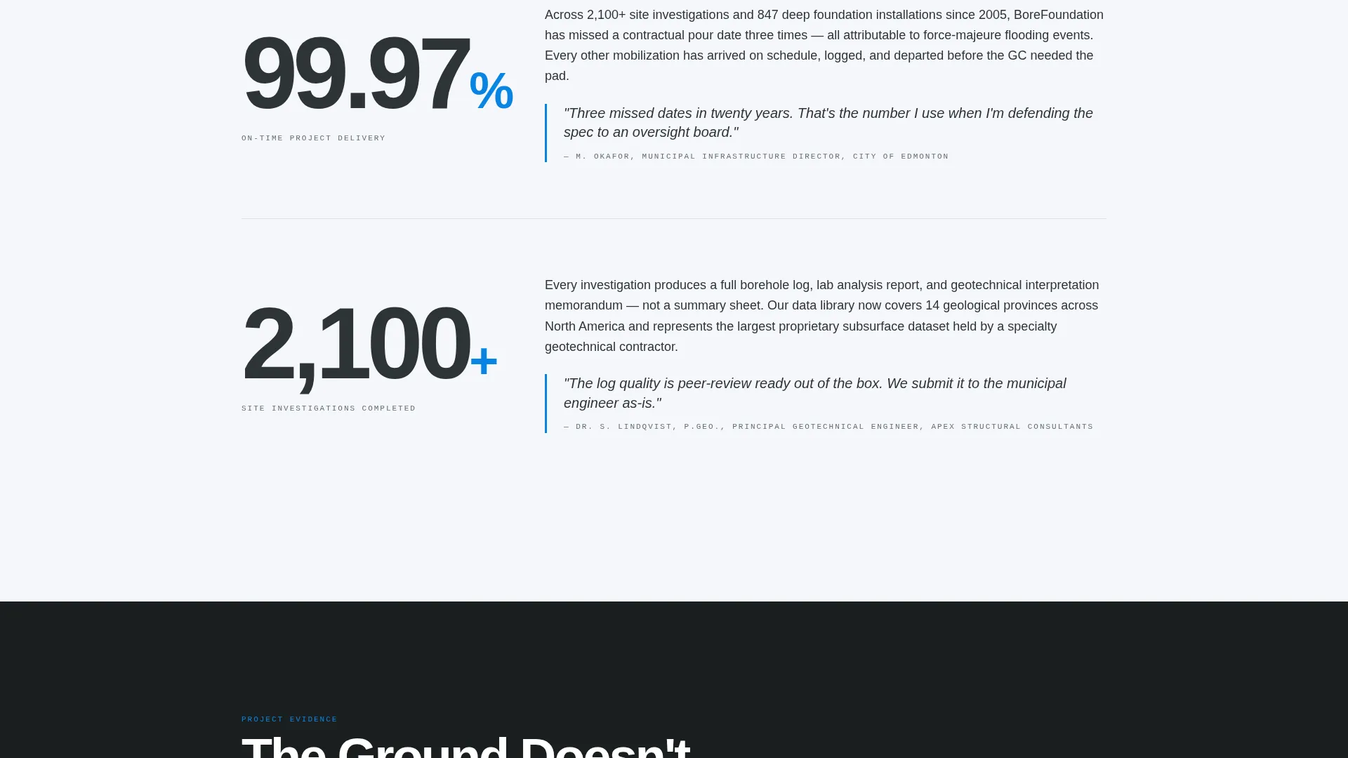 Geotechnical Engineering Landing Page Template