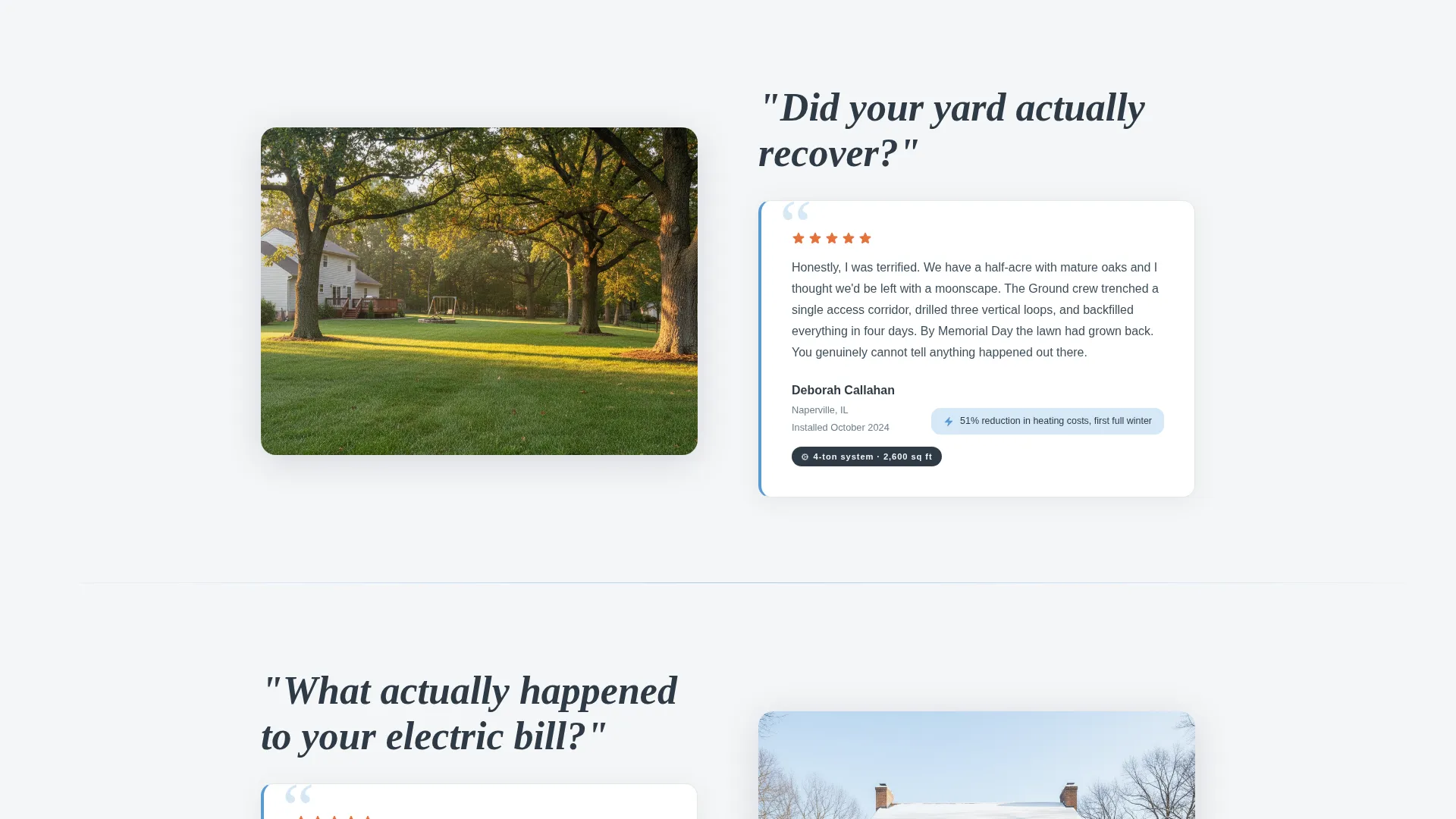Installer Review Landing Page Template