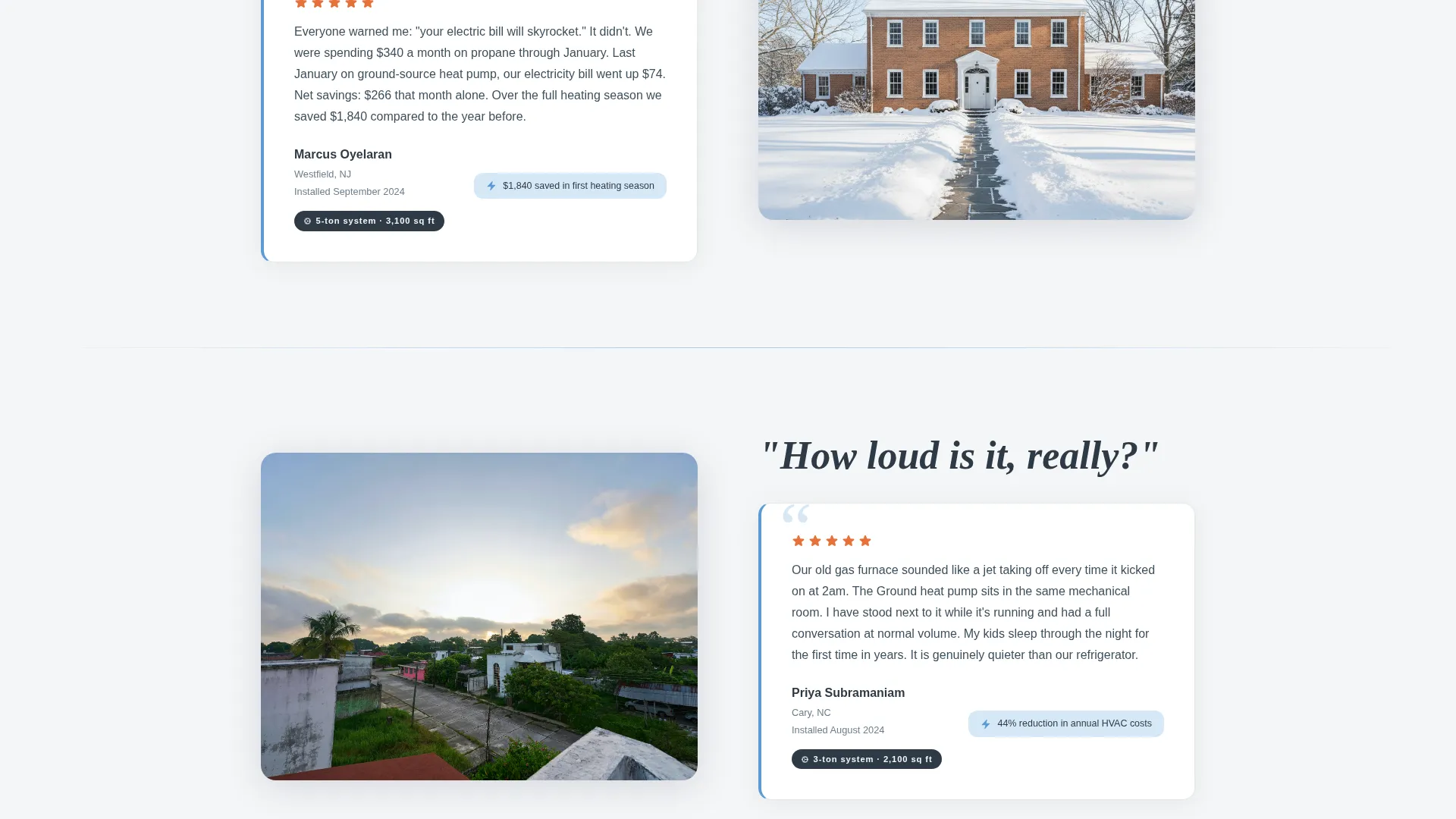 Installer Review Landing Page Template