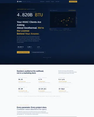 Geothermal Drilling B2B Landing Page Template