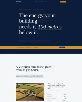 Geothermal Installer Business Booking Website Template