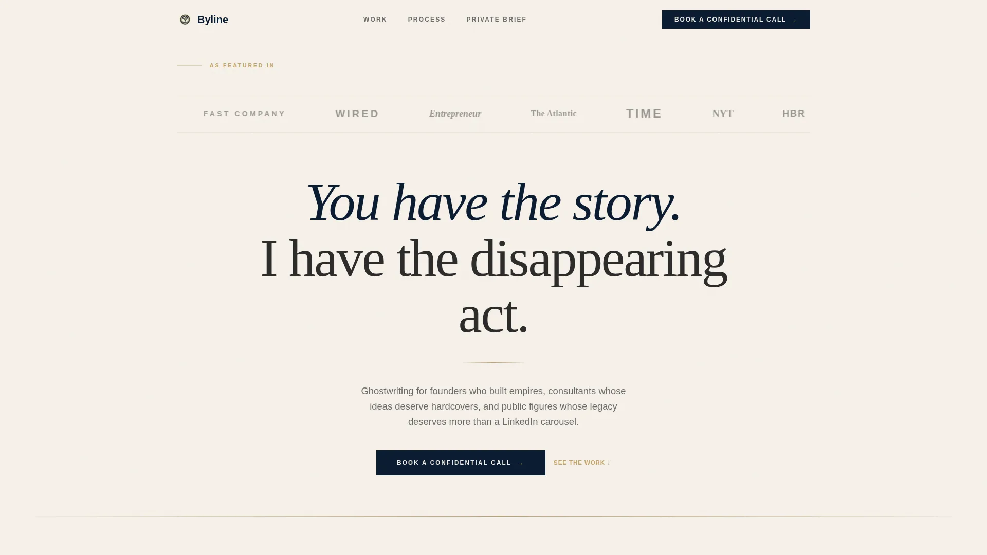 Ghostwriter Booking Website Template