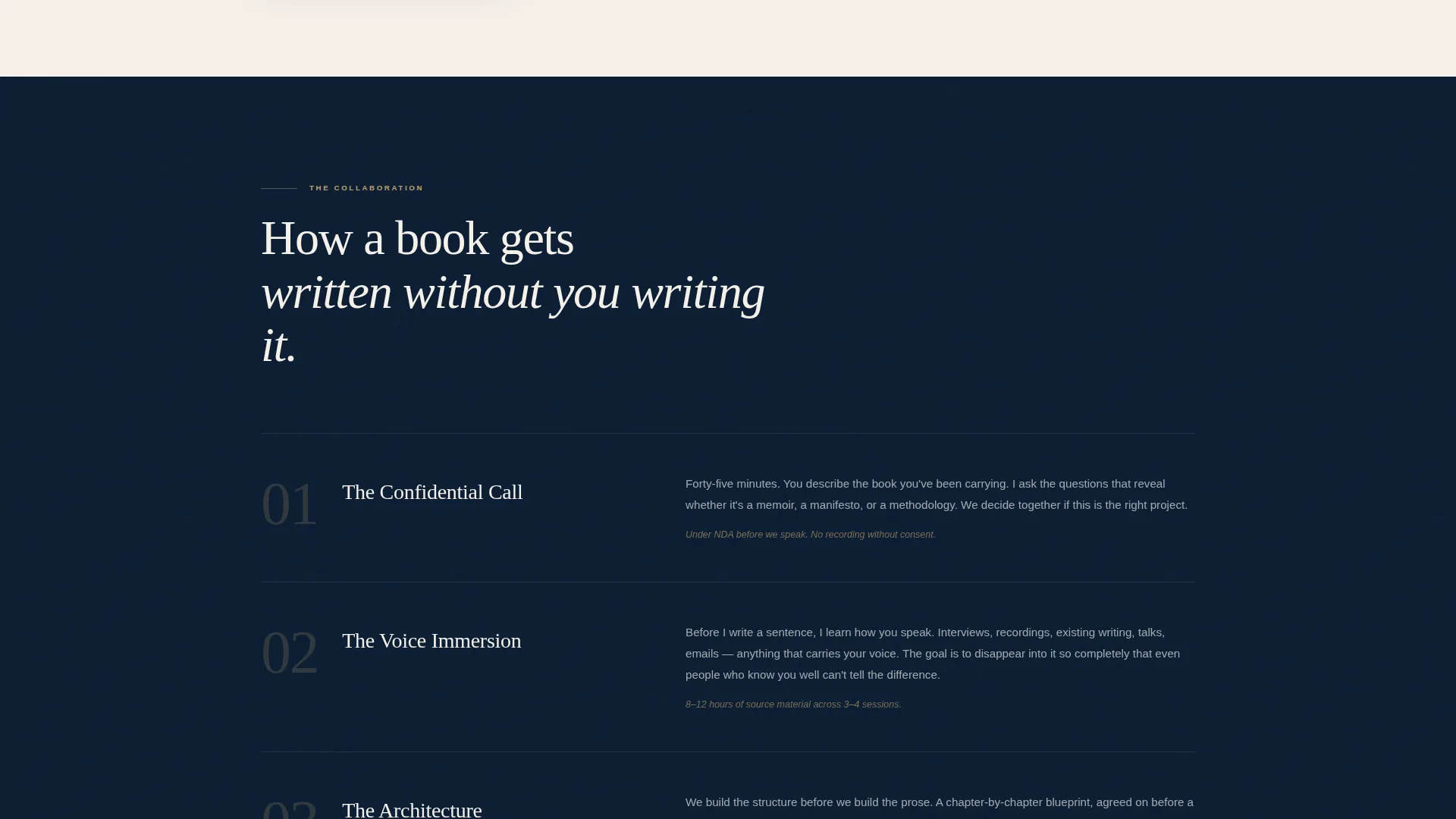 Ghostwriter Booking Website Template