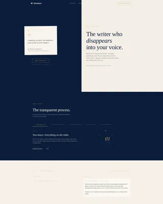 Ghostwriter Landing Page Template for Solo Studios