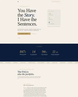 Ghostwriter FAQ & Lead Generation Landing Page