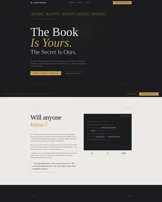 Confidential Ghostwriting Landing Page Template