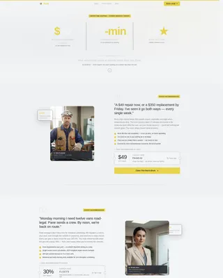 Glass Repair Marketing Booking Website Template
