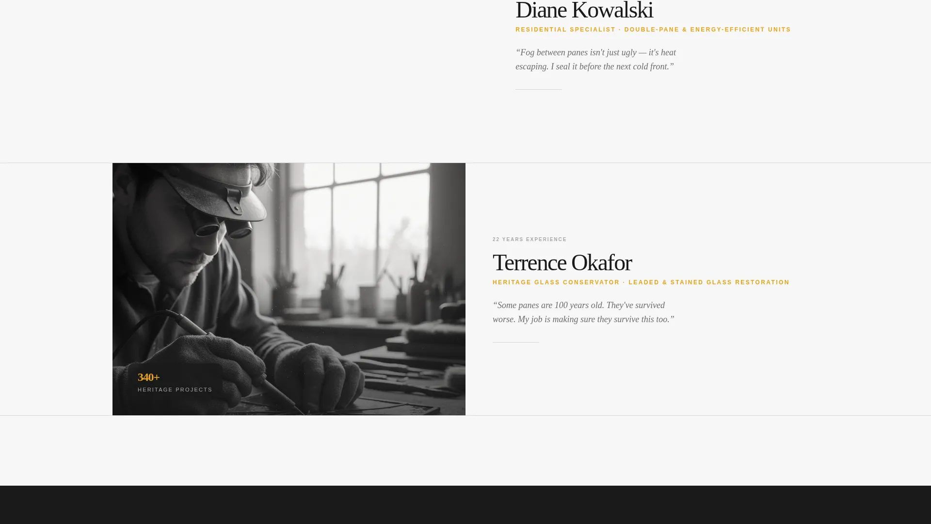 Emergency Glass Repair Landing Page Template