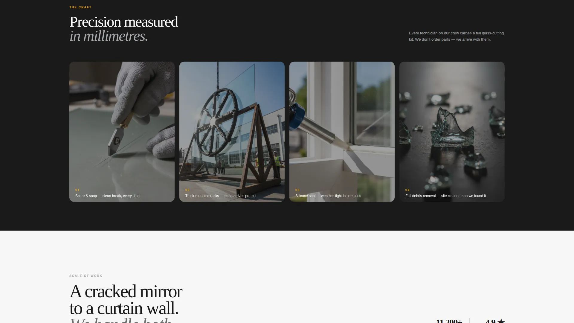 Emergency Glass Repair Landing Page Template