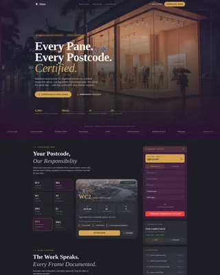 Certified Glazier Service Area Landing Page Template