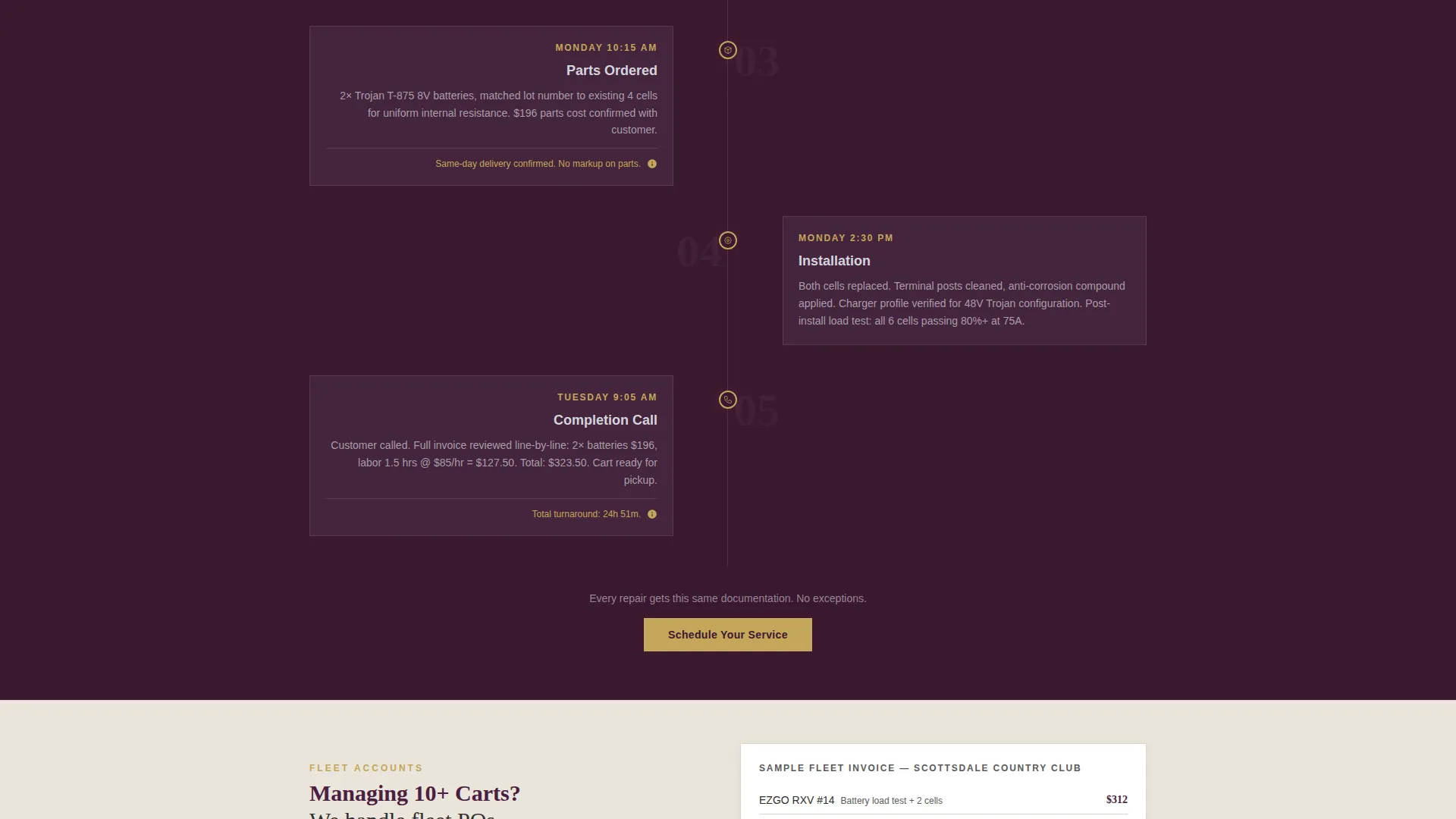 Golf Cart Mechanic Review Landing Page Template