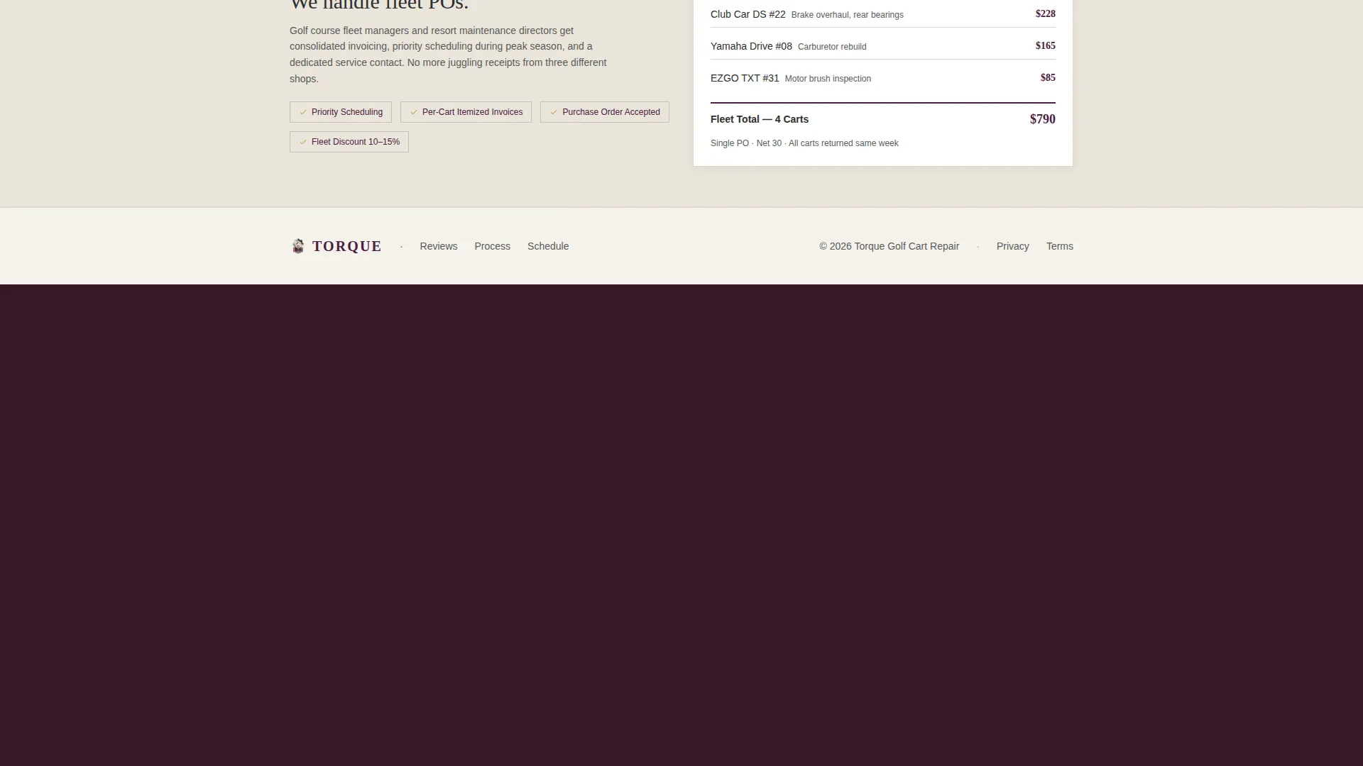 Golf Cart Mechanic Review Landing Page Template