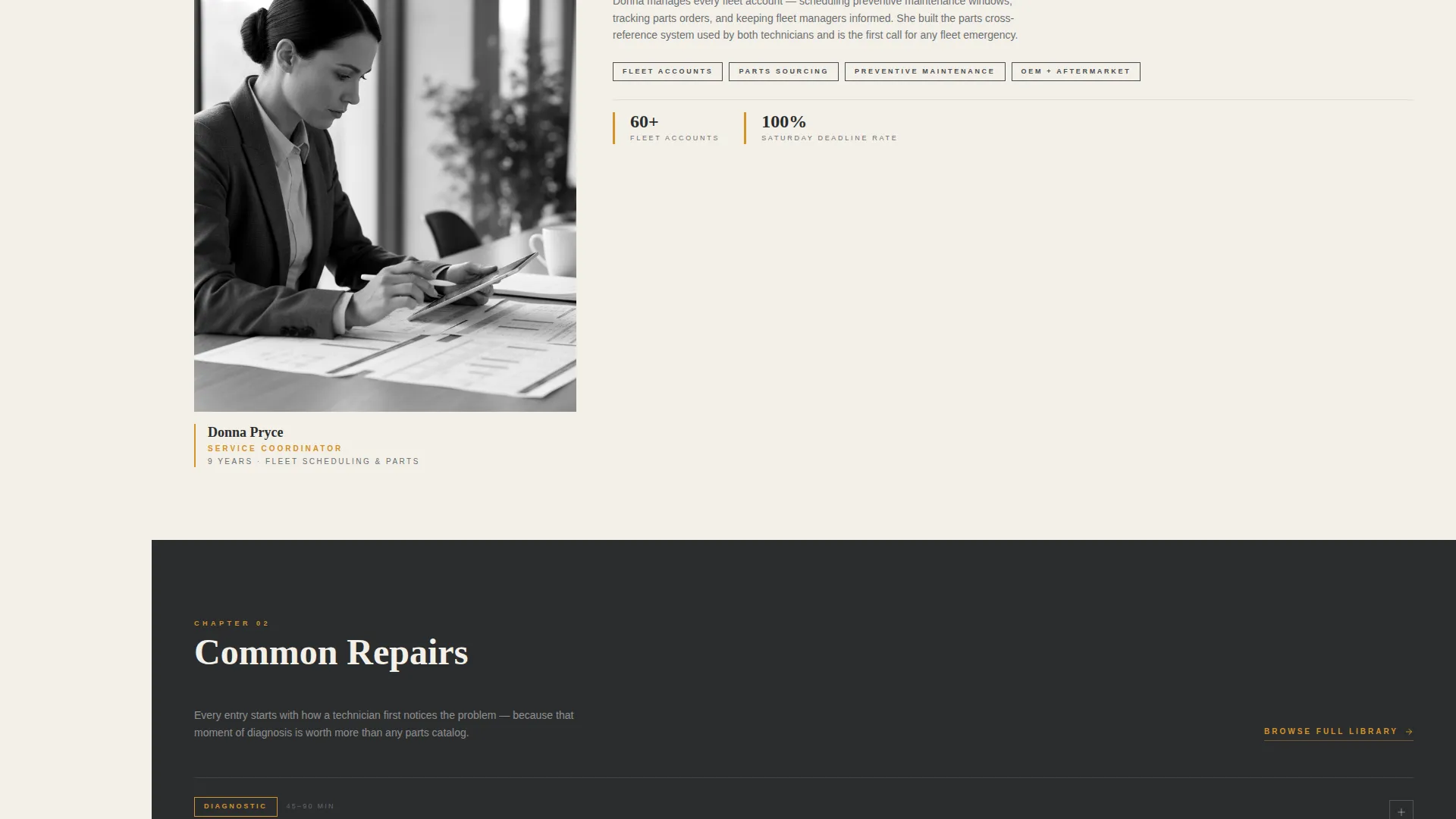Golf Cart Mechanic Landing Page Template
