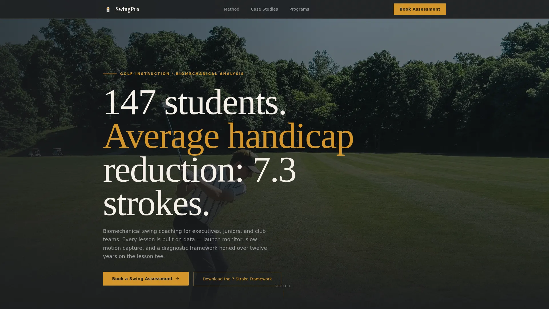 Golf Instructor Landing Page Template