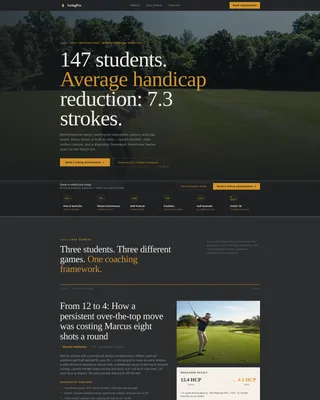 Golf Instructor Landing Page Template