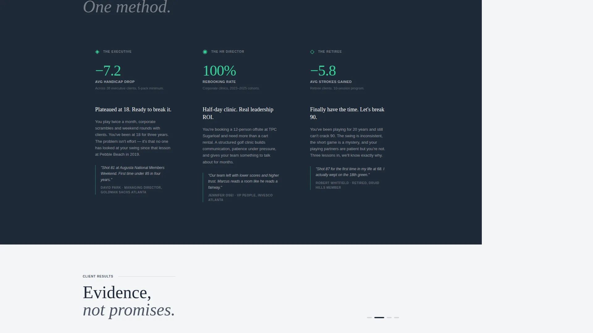 Golf Instructor Service Area Landing Page Template