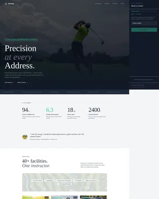 Golf Instructor Service Area Landing Page Template