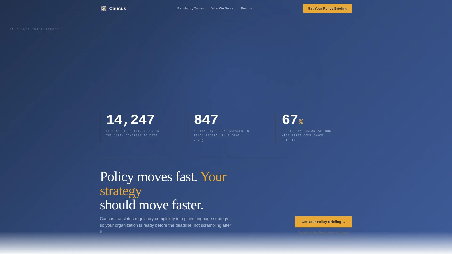 Policy Consultancy Comparison Table Landing Page