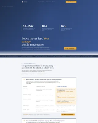 Policy Consultancy Comparison Table Landing Page