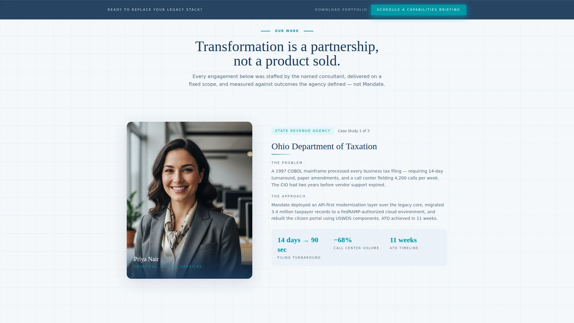Government Consulting Landing Page Template