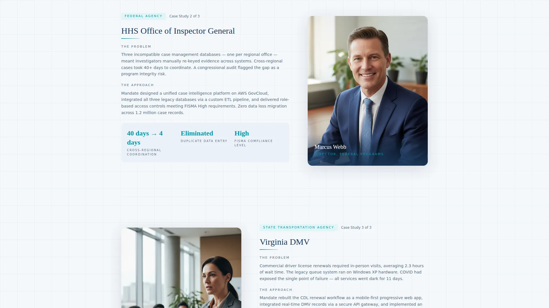 Government Consulting Landing Page Template