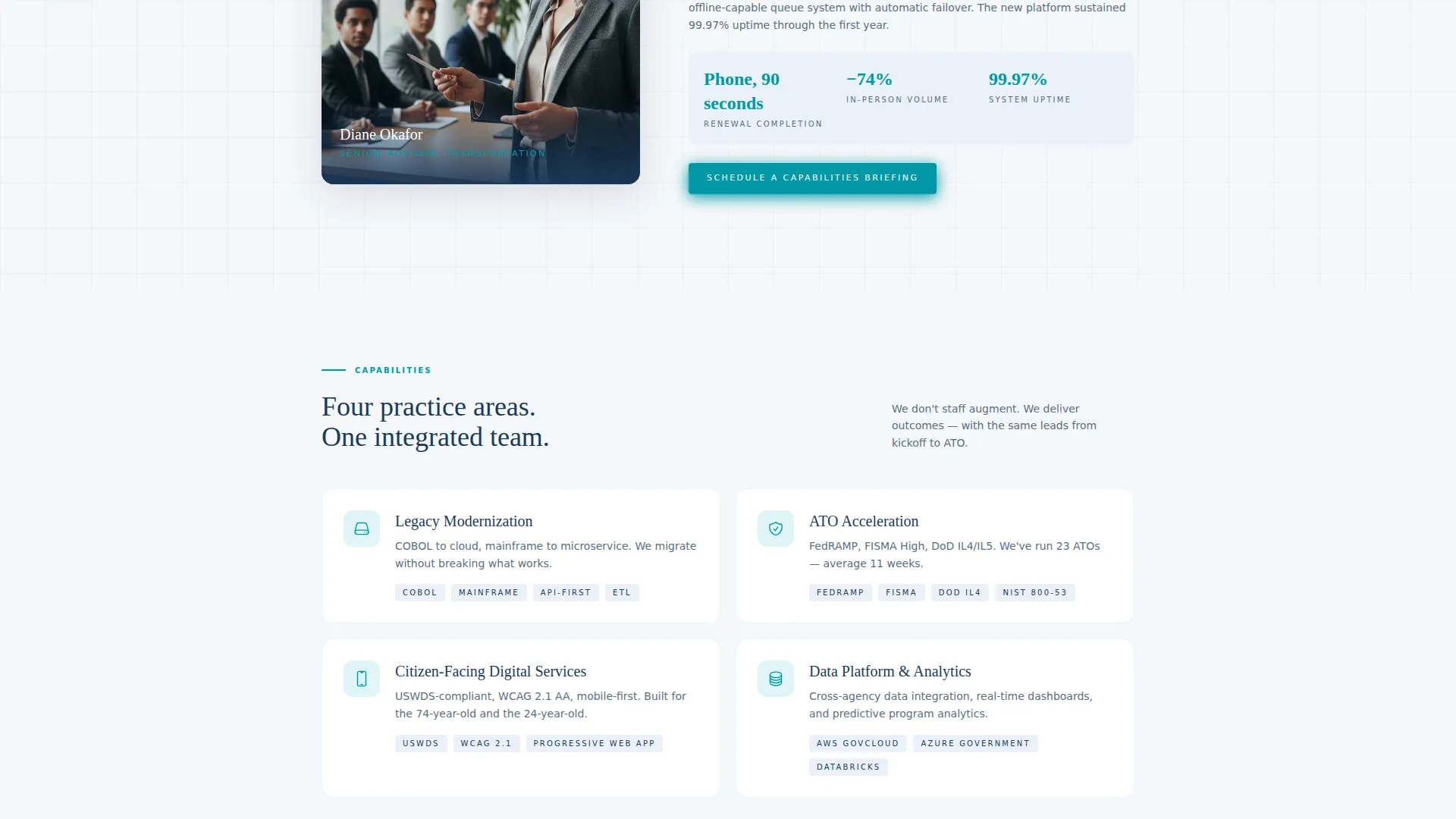 Government Consulting Landing Page Template