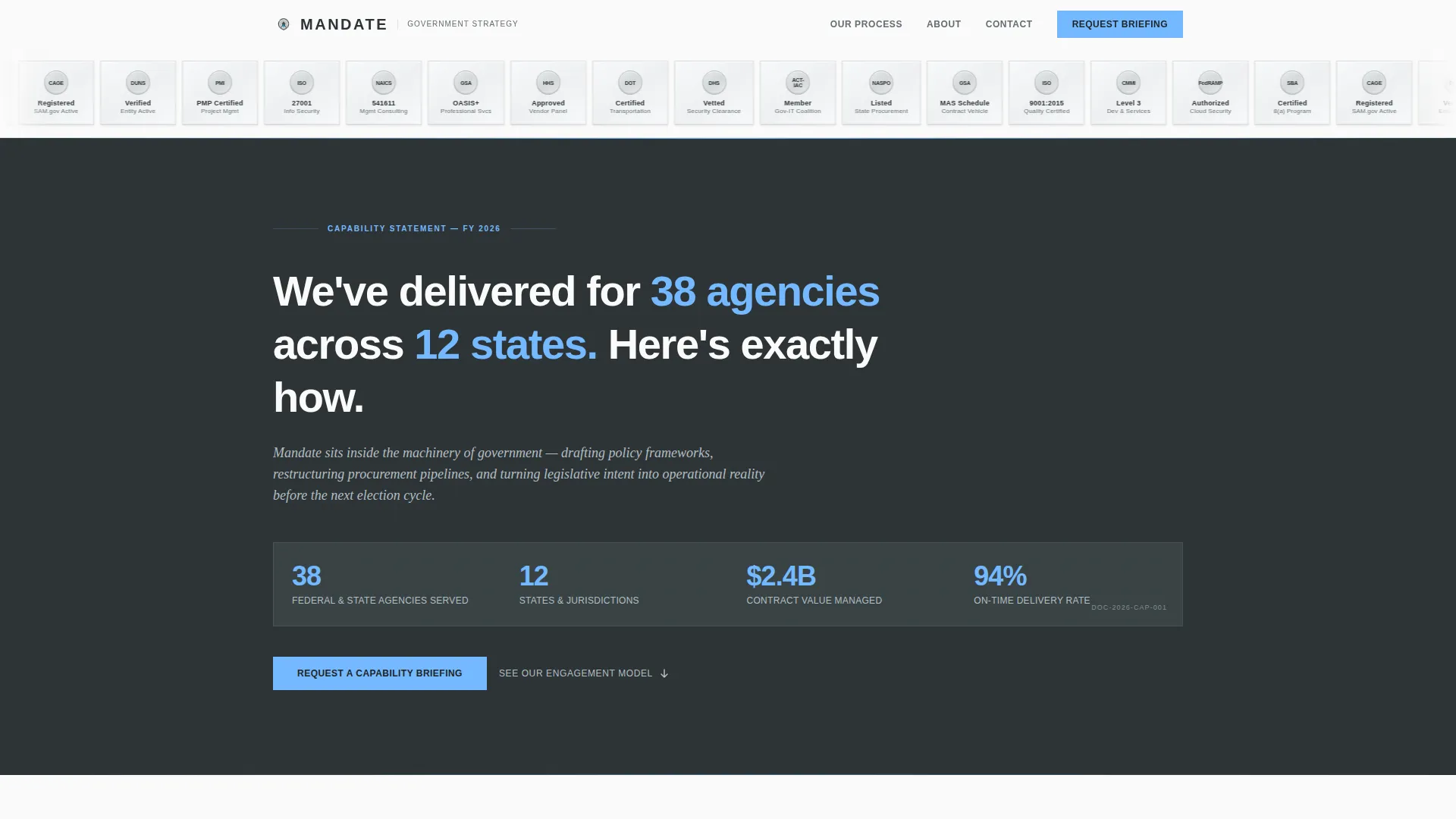 Government Consulting Landing Page Template
