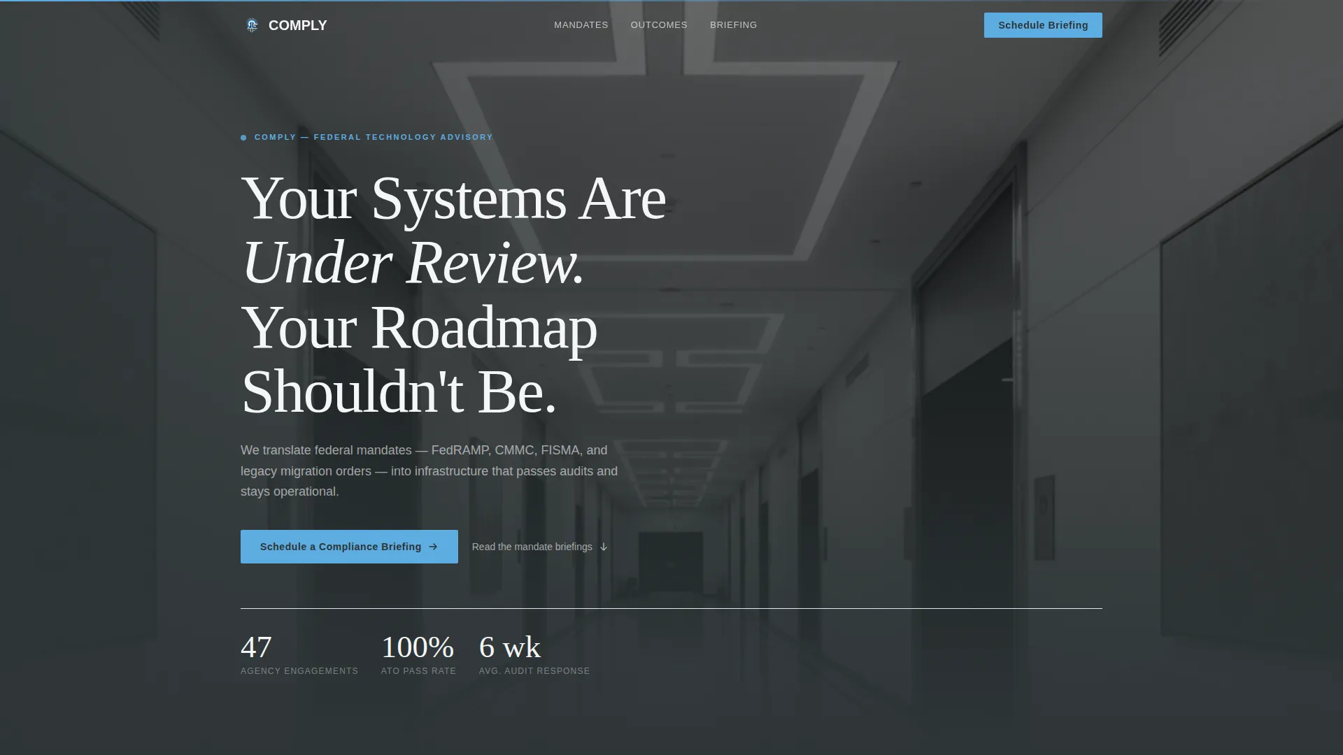 Government Technology Consultant Landing Page Template