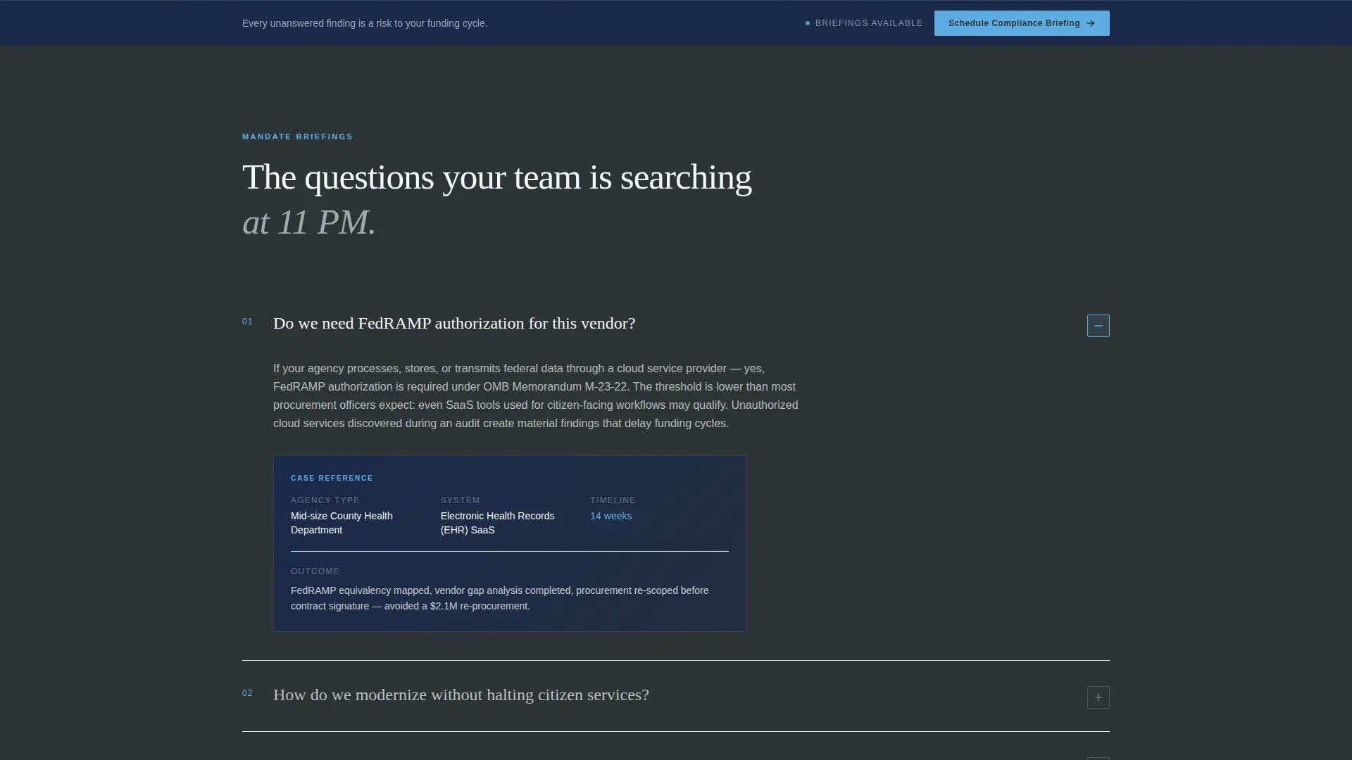Government Technology Consultant Landing Page Template